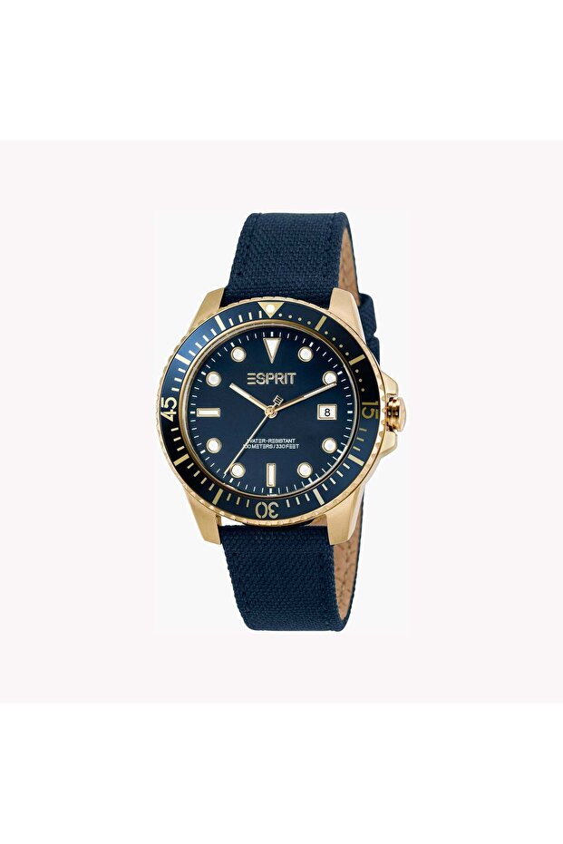 Men's Stainless Steel Blue Watch, Blue Dial | Es1g005m0045