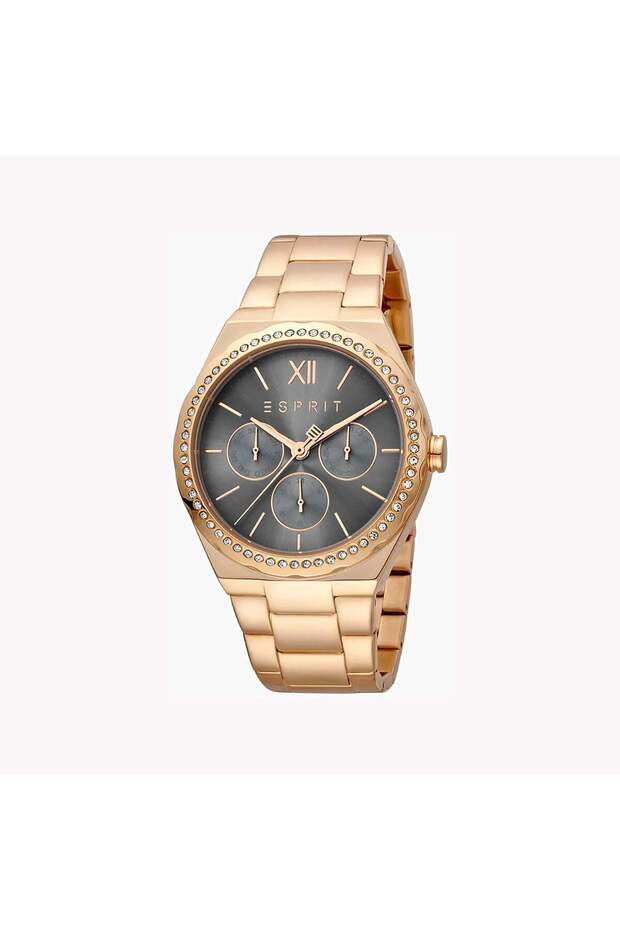Women's Rose Gold Watch, Grey Dial | Es1l052m0015