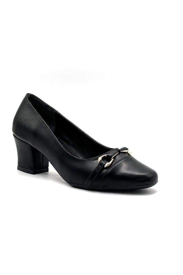 Rim Buckle Detailed Casual Women's Shoes Black