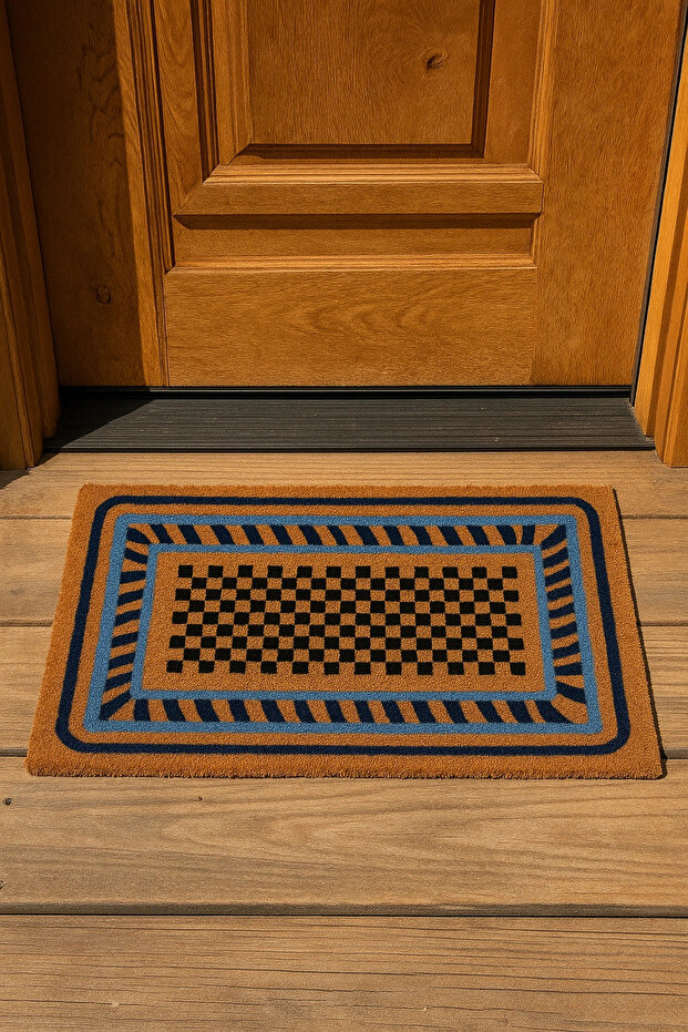 Velür Coco Textured Welcome Doormat for Front Door Outdoor 45X70Cm 27Ycm260113