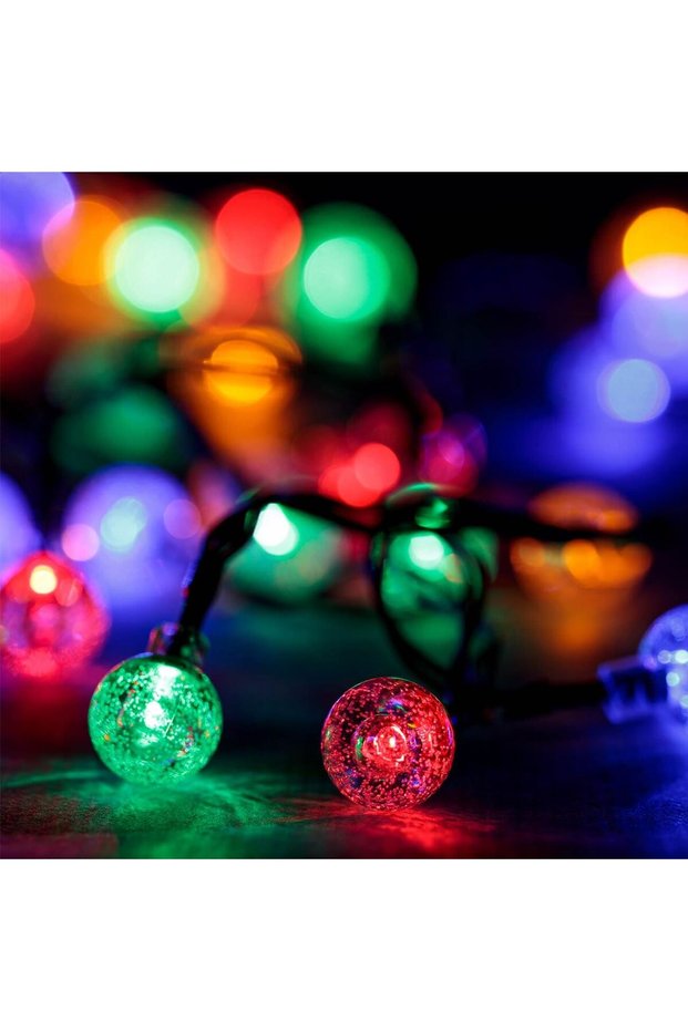 60 LED Light Bulbs with Light Sensor & 2 Functions 6.5m - Multicolor