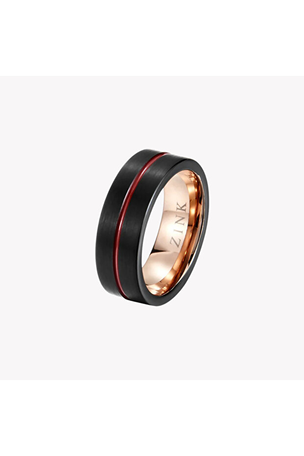 Men's Black & Rose Gold Ring | Zjrg031tbrg