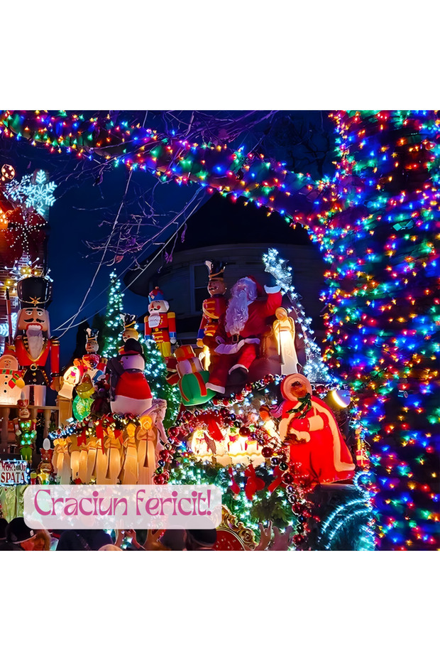 ® Set of 2 Linear Roll String Lights, 120 m Each, 8 Modes, Multicolor, IP44, 220V - 8