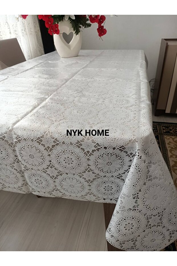 Burlap PVC Transparent Coated Luxury Oilcloth Tablecloth
