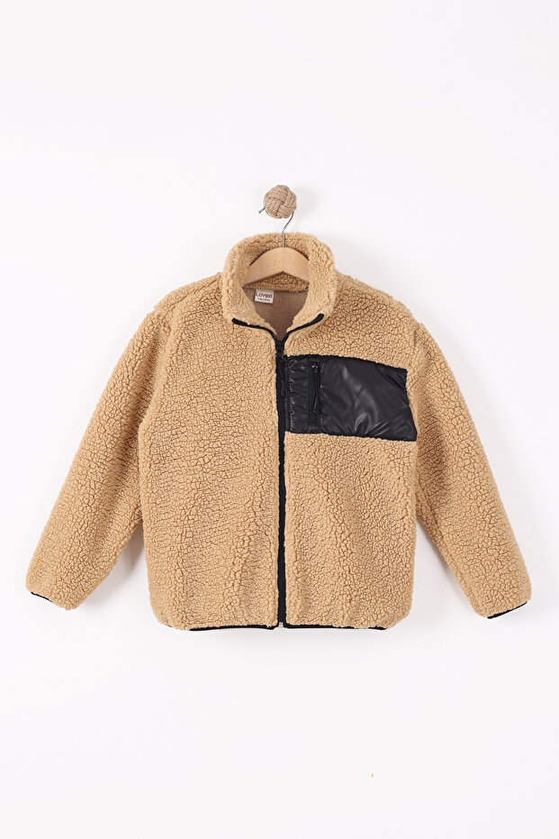Children's Zippered Unisex Lamb Wellsoft Plush Jacket with Elastic Cuffs