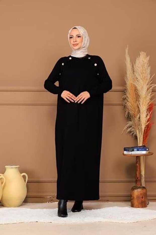 TRİKO ELBİSE MB30.45 Siyah - 1