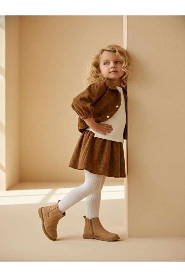 طقم جاباردين بنقشة الفهد مكون من 3 قطع - 2