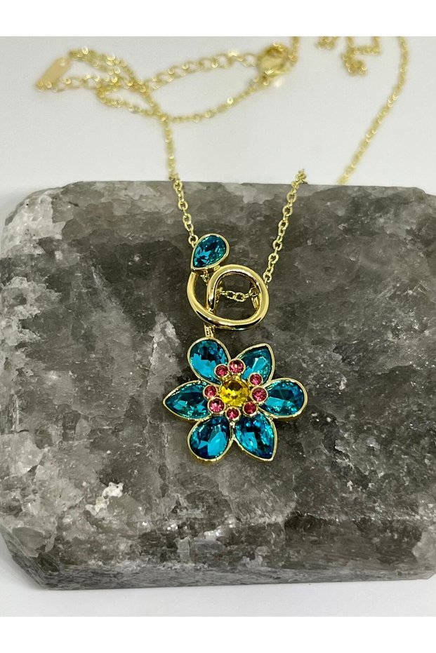 Steel Tarnish-Free Brand Floral Stone 316L Special Series Design Women's Necklace