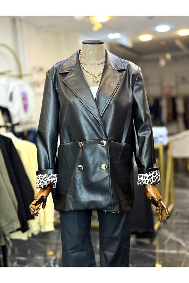 Deri Blazer Ceket - 2