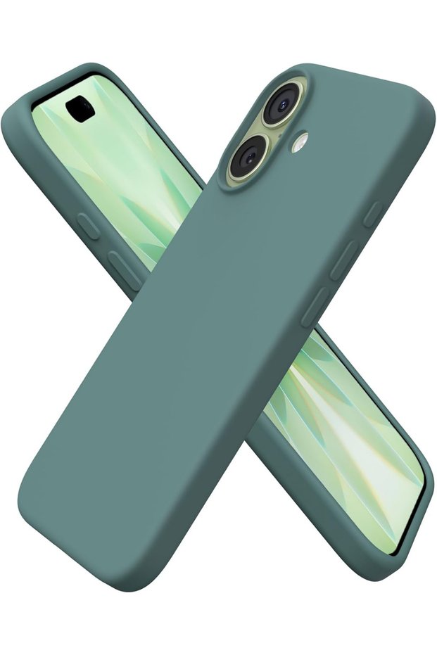 Apple iPhone 17 Compatible – Khaki Green Launch Liquid Silicone Case, Shockproof Cover