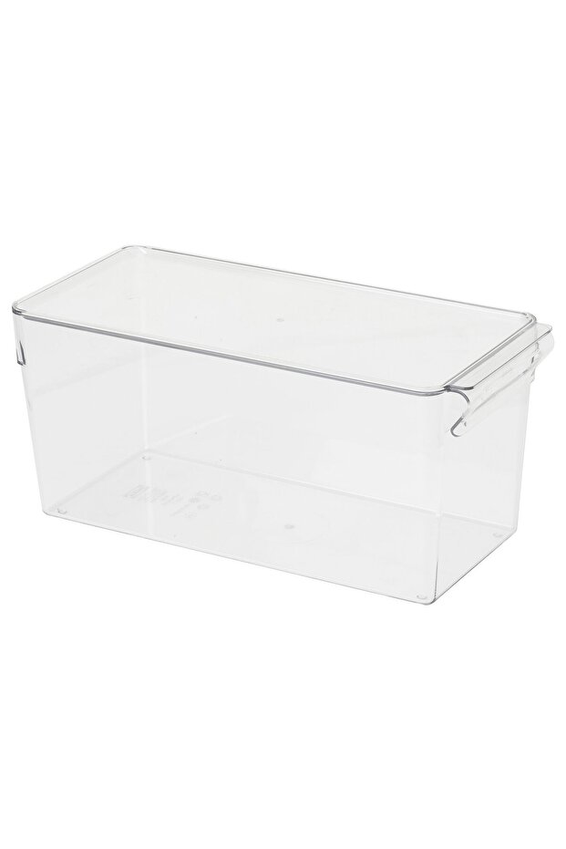 KLIPPKAKTUS Storage box for fridge, transparent, 32 x 14 x 14 cm