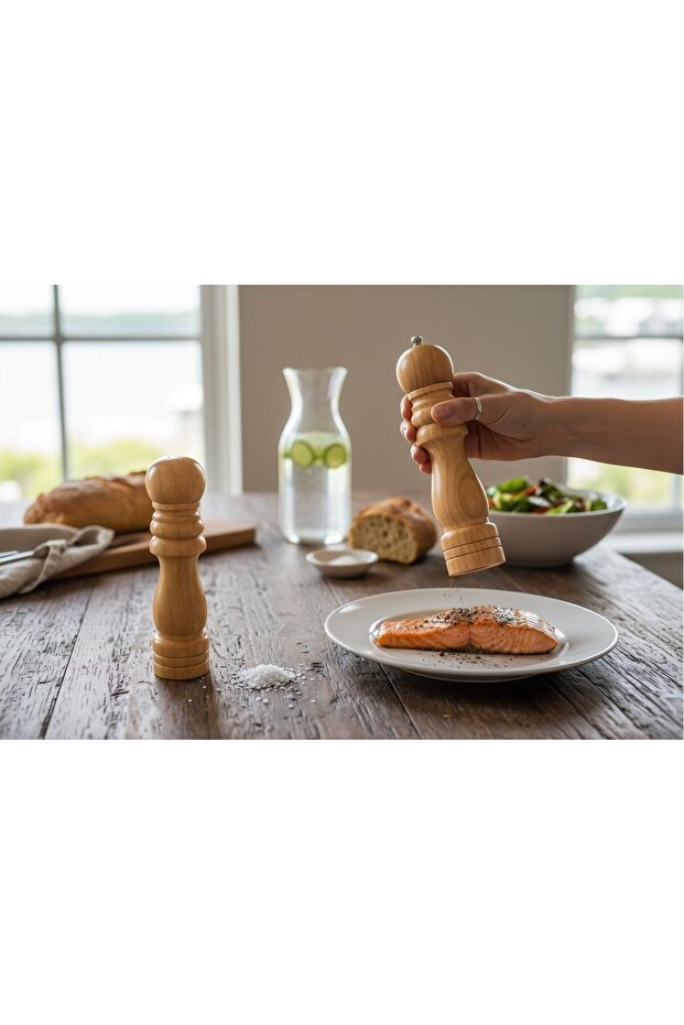 Wooden Grinder - Pepper Grinder and Salt Shaker Set of 2 21-22 Cm.