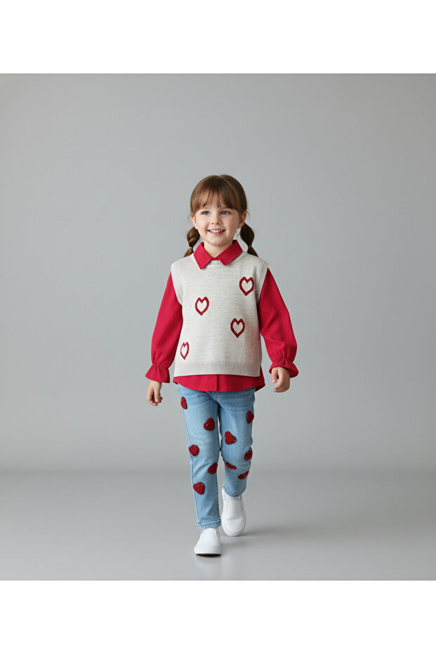 Srce Sa deznom Sa prslukom Trostruki set devojka - 1