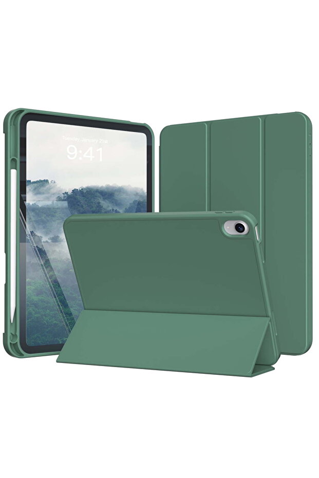 Case for iPad (A16) 11th Gen 11in / iPad 10th Gen 10.9in Smart Trifold Case, Green