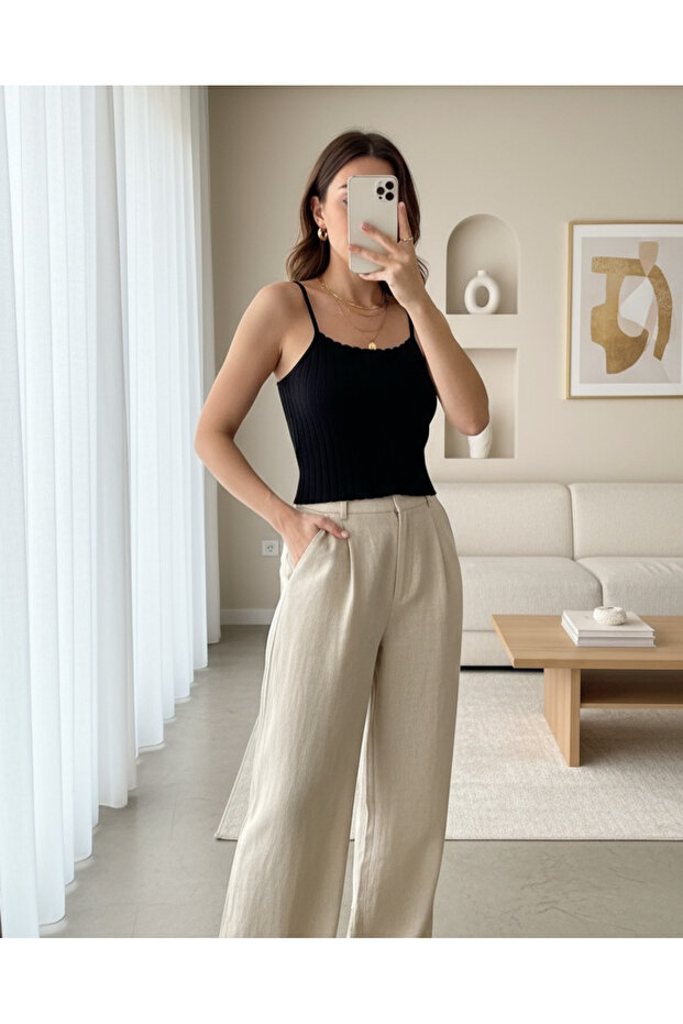 Fitilli Basic Bluz Askılı Ip - 1