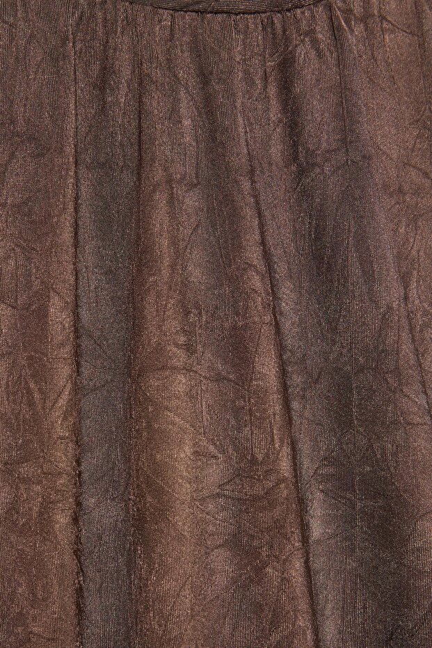 Kahverengi kısa halter elbise - 7