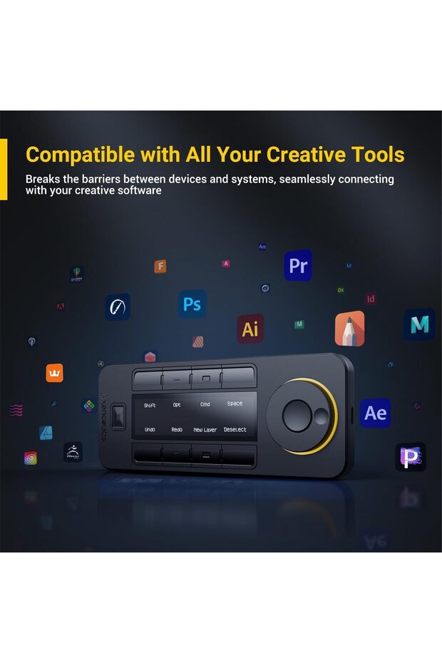 Graphic tablet remote control with hot keys, OLED, Bluetooth 5.0, multifunctional - 3