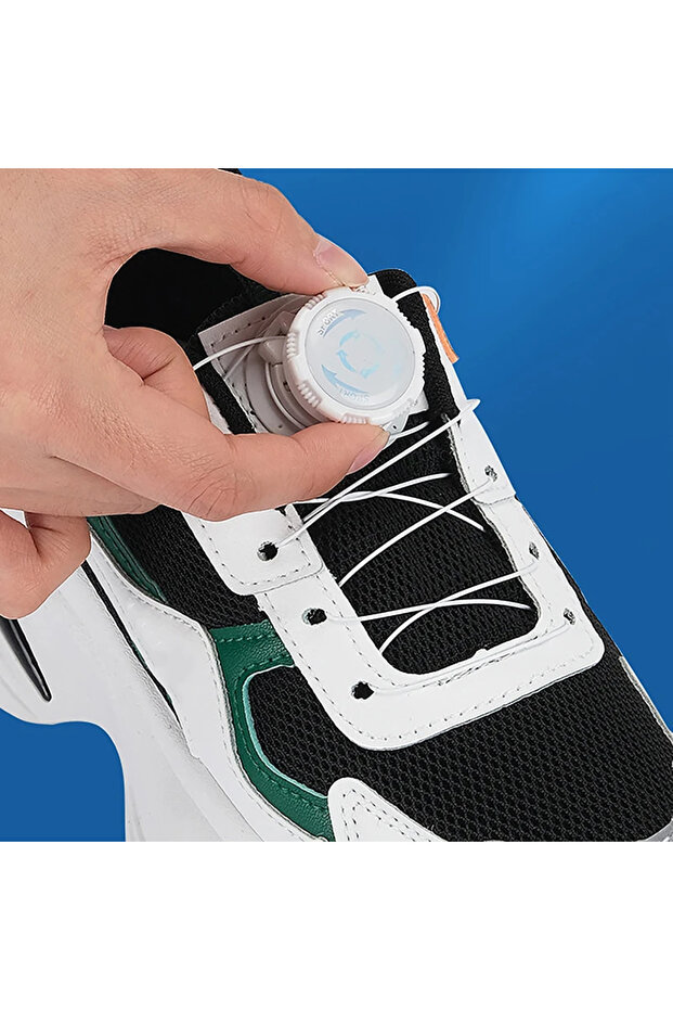 أربطة أحذية بكرات مع نظام قفل سهل، أربطة ذكية قابلة للقفل، زوج واحد