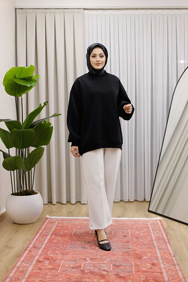 OVERSİZE SWEAT 3 İPLİK ŞARDONLU - 5