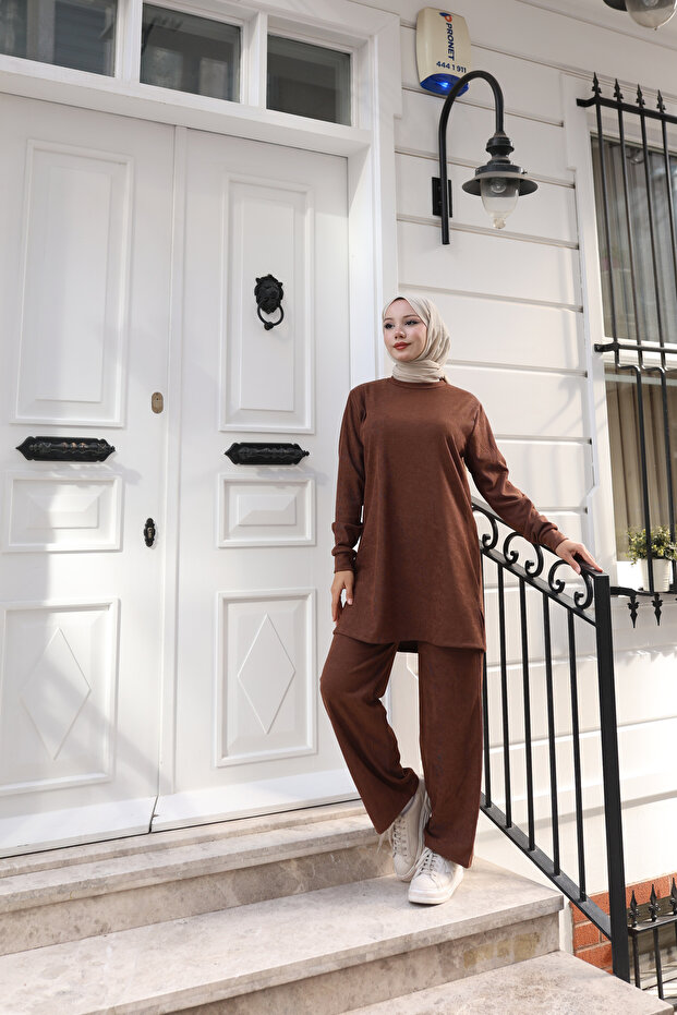 Dökümlü Basic Örme İkili Takım - 8