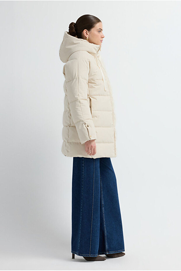 Kapüşonlu Şişme Mont - 5