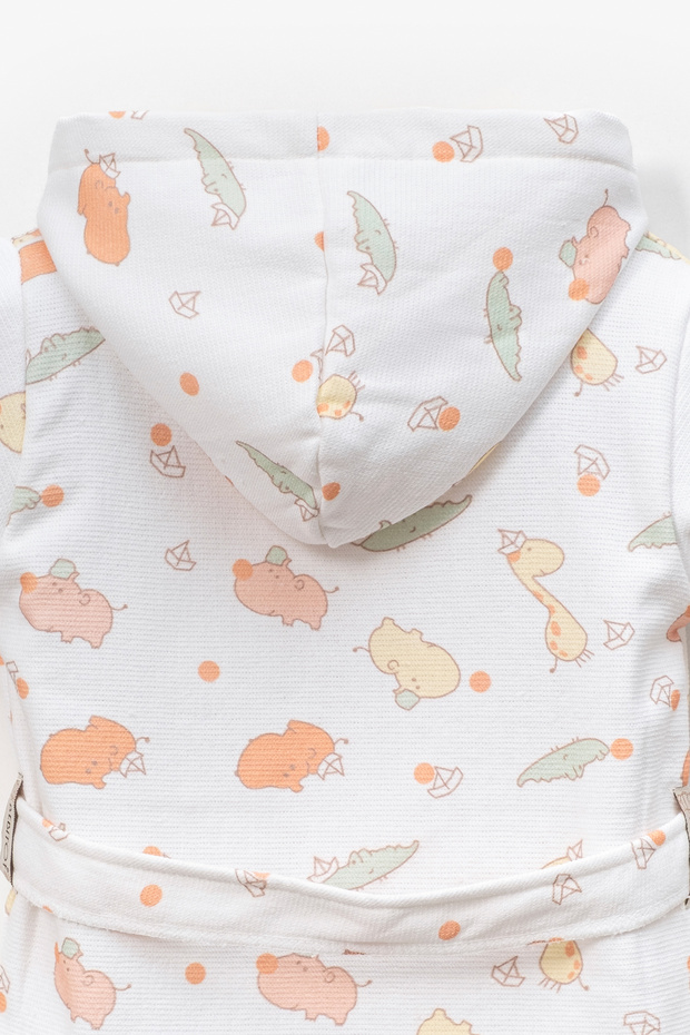 رداء حمام من القطن بنسبة 100% بنمط حيوانات لطيفة - 3