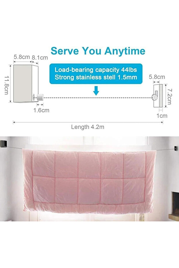 حبل نشر الغسيل 4 متر - 3