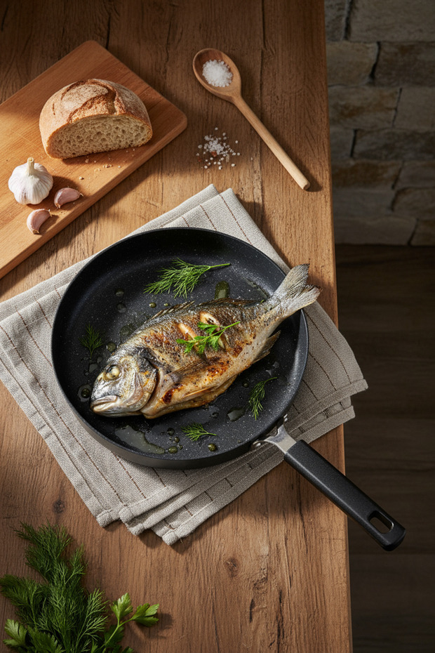 Wave 32cm Granit Balık Tavası - 6