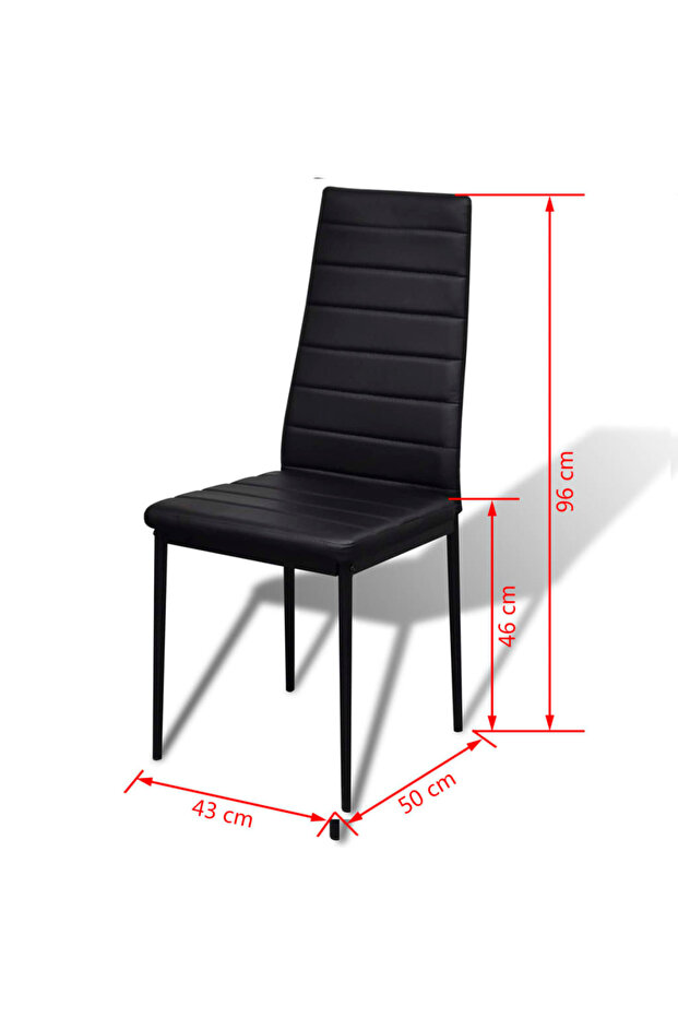 Five Piece Dining Table Set Black - 3