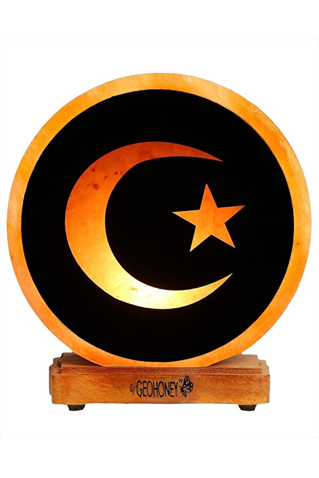 Himalayan Salt Lamp - Star and Crescent GH-CSL-050