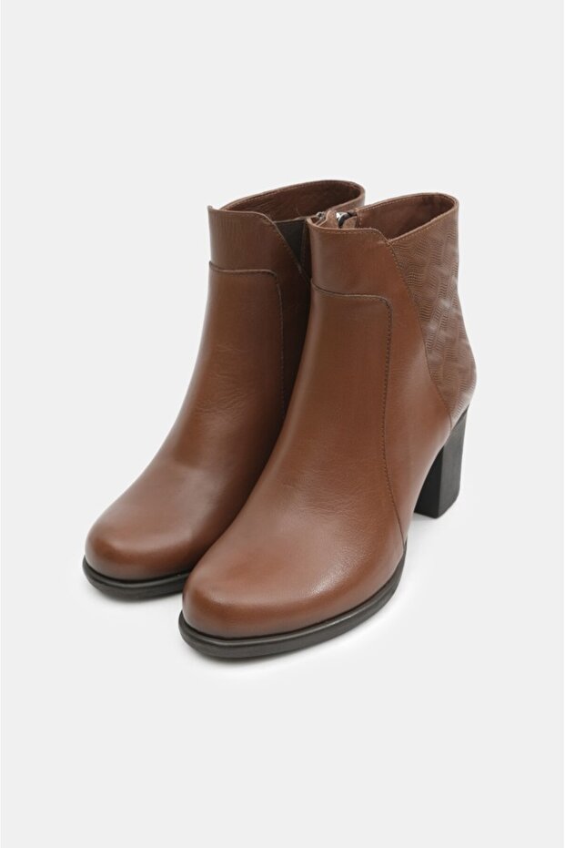 Hakiki Deri Topuklu Kadın Bot - 2