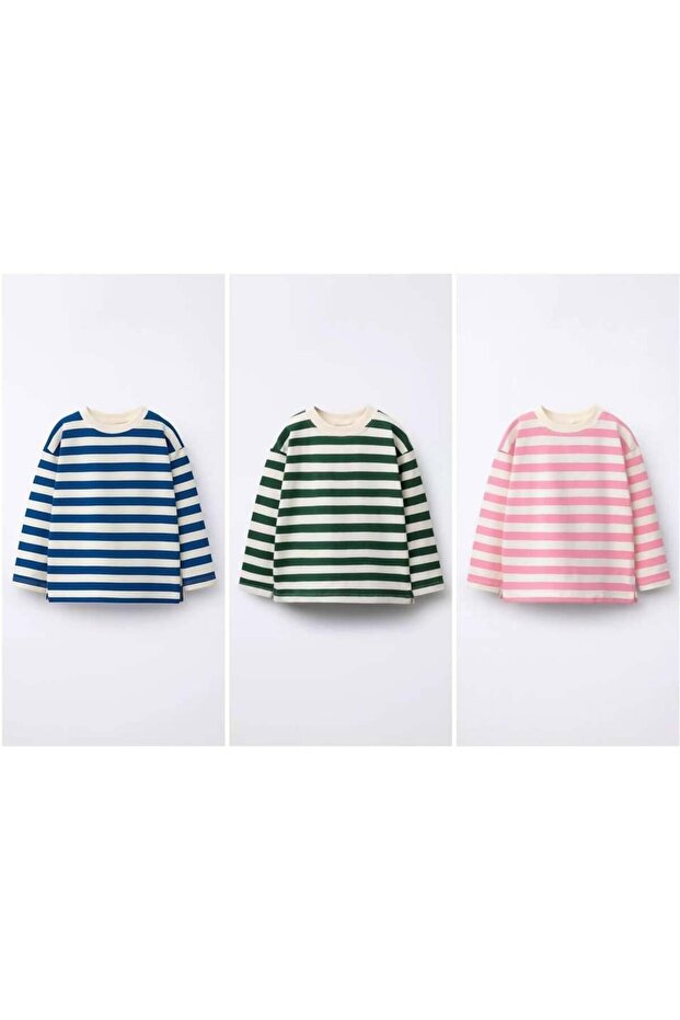 سترة أساسية مخططة (وردي) - 3