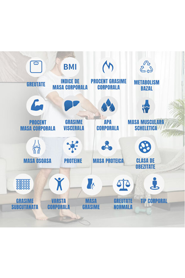 LePulse Professional smart scale, 8 sensors, 20 body metrics, iOS/Android integration, white - 9