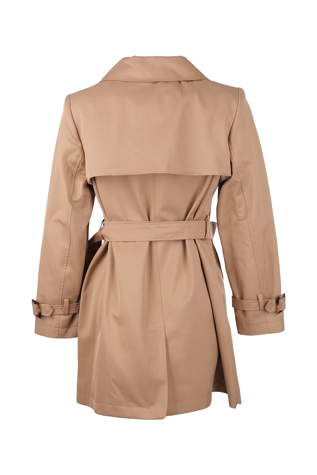 60076 CAMEL MİDİ BOY TRENÇKOT - 6