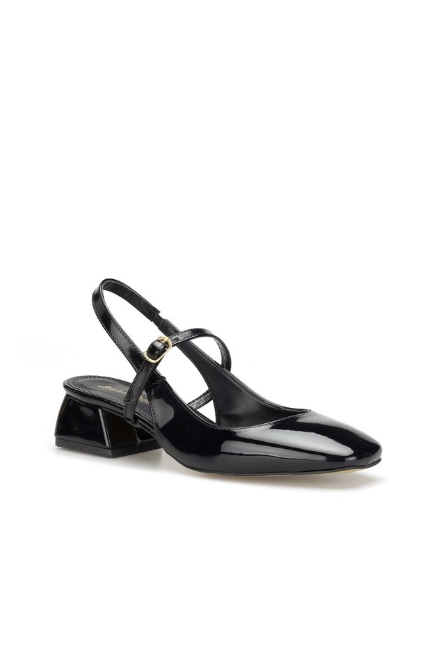 Ds Spillo-530 Patent Leather Black Women's Daily Classic Heeled Shoes