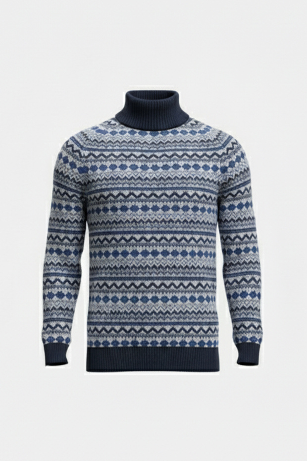 سترة نصف الياقة المدورة للرجال - 4