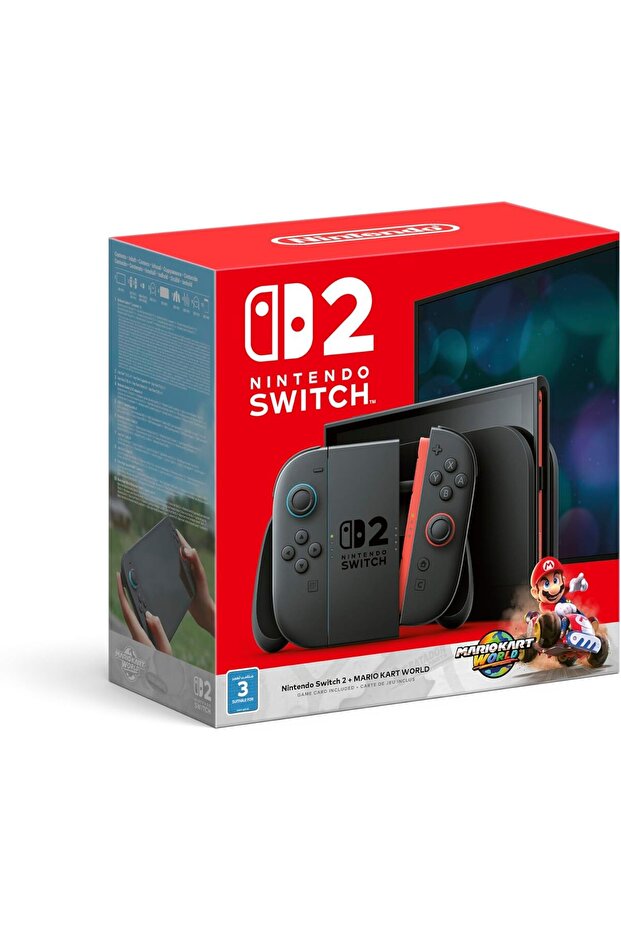 Switch 2 Console Bundle with Mario Kart World Game Cartridge [UAE Version]