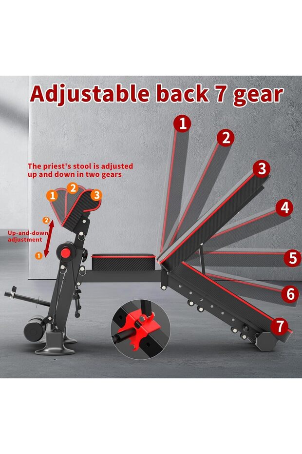 مقعد تمارين قابل لتعديل الوزن، مقعد تمارين متعدد الوظائف قابل للطي - 3