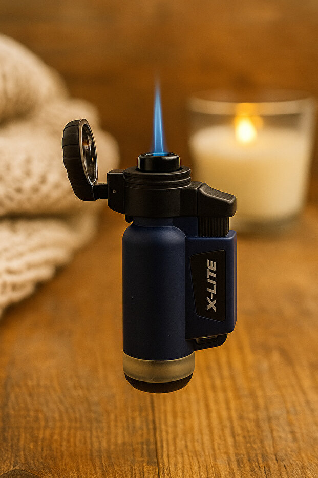 X-Lite Rüzgar Geçirmez Torch Çakmak – Doldurulabilir, Şık ve Güçlü Alevli Gazlı Çakmak - 1