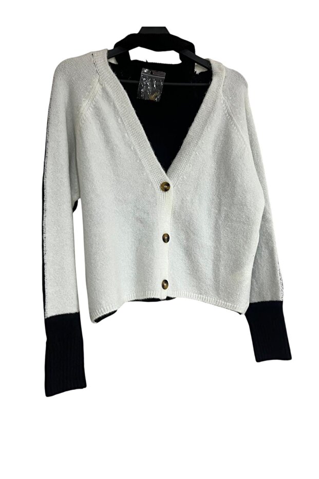 Black Buttoned Women's Cardigan