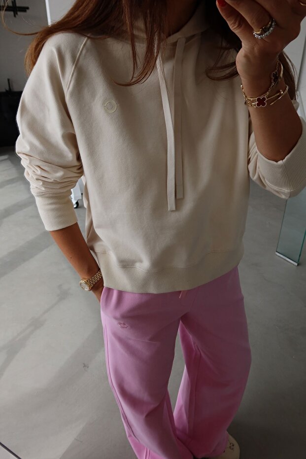 Kapüşonlu Basic Sweat - 3