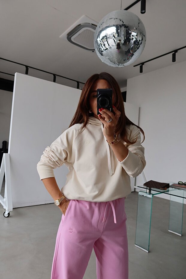 Kapüşonlu Basic Sweat - 1