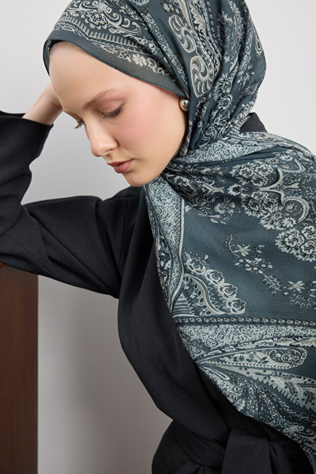 Pamuk Şal Flow Antrasit - 1