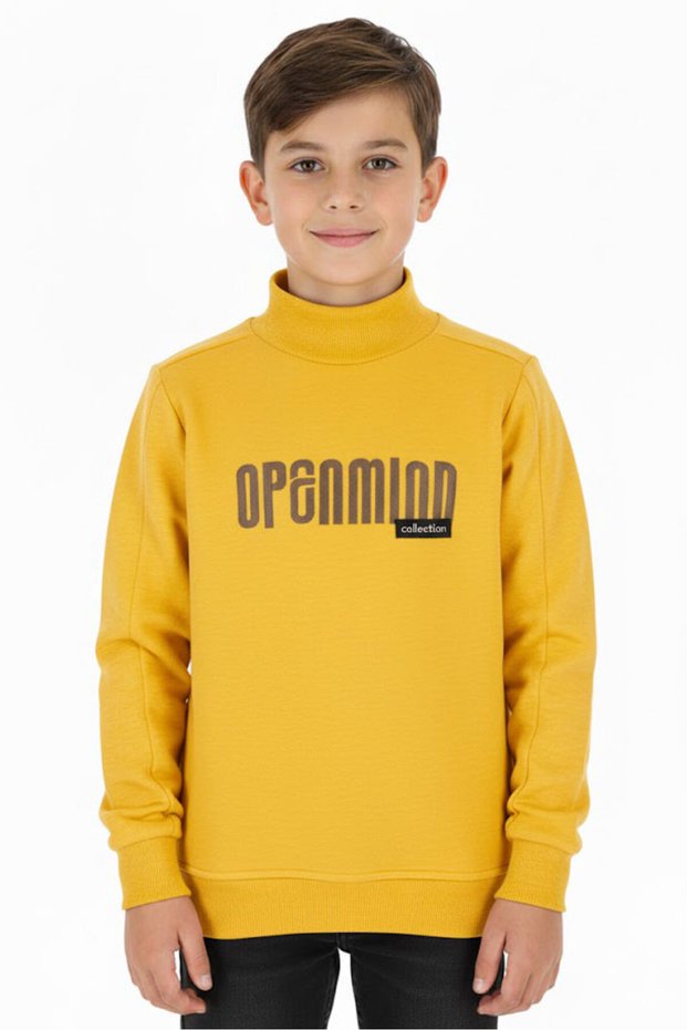 Boy's Sweatshirt Printed Winter Fleece-Lined