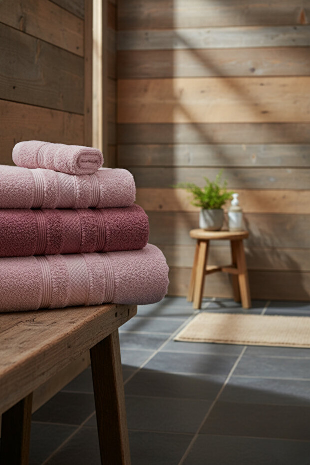 4-Piece Towel Set Hand - Face Towel 70X140 cm | Bath Towel | Cotton