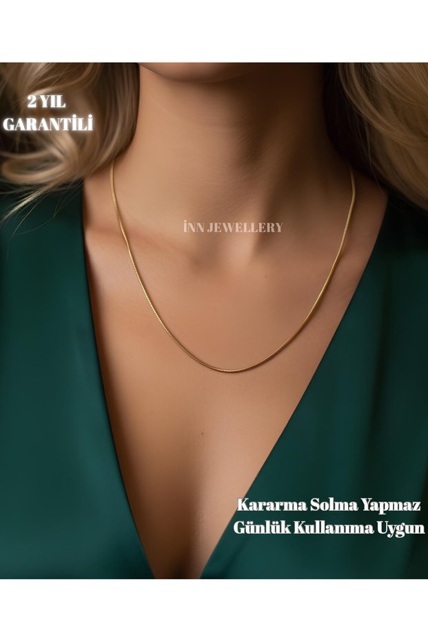 316L Steel Necklace Tarnish-Free Antiallergic Flat Chain Figured (2 Years Importer Warranty)