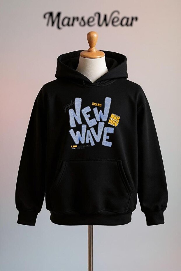 New Wave Printed Cotton 3 Thread O Oversized Sweatshirt
