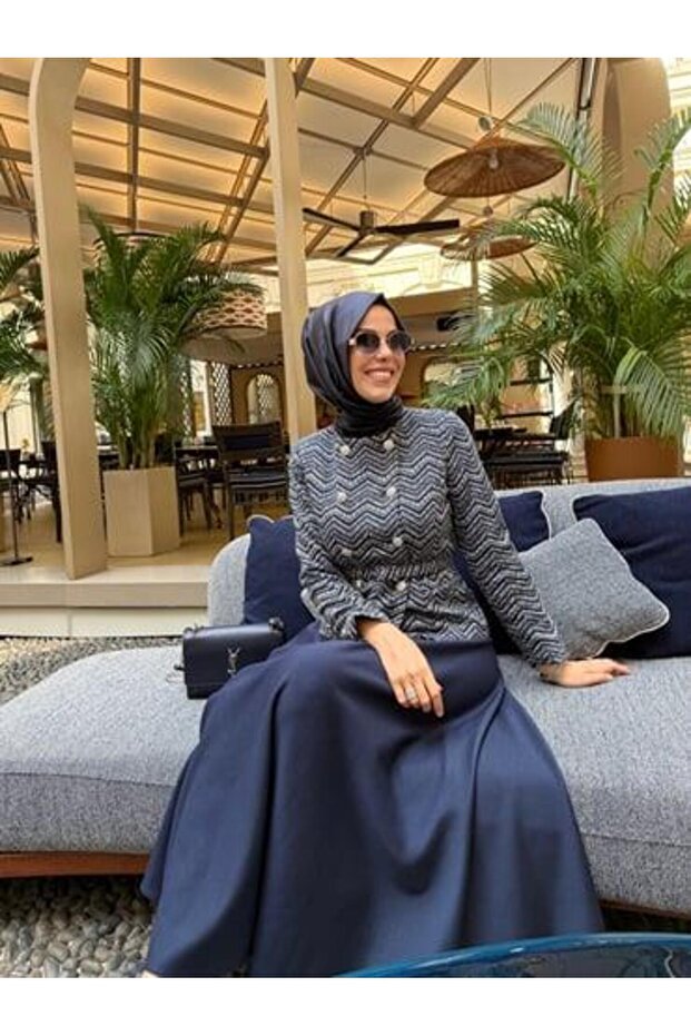 Premium by Zi̇kzak Patterned Double Buttoned Jacket - 4