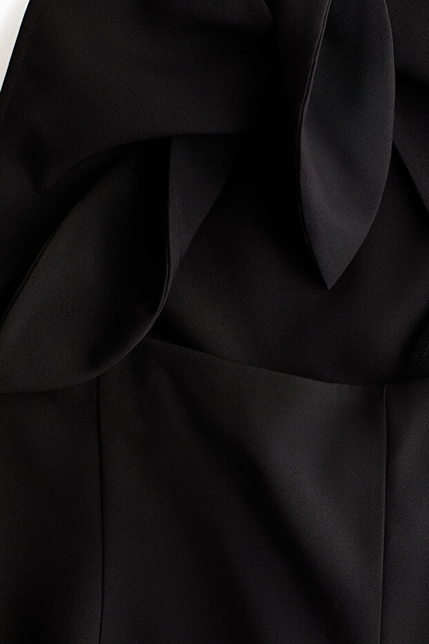 Sırtı Açık Mini Elbise - 5