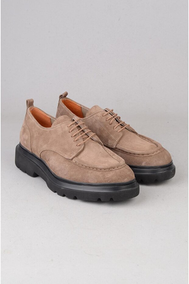 Seç 54083 genuine leather casual men's shoe mink suede